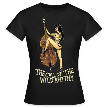 Call of the wild rhythm - Frauen T-Shirt - Schwarz - Vorne - AI Model Female 172 dark (172cm)