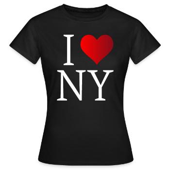 I love NY - Women's T-Shirt - black - Front - AI Model Female 172 dark (172cm)