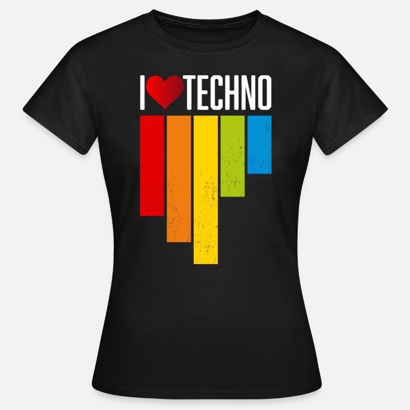 J’aime la techno - T-shirt Femme - noir