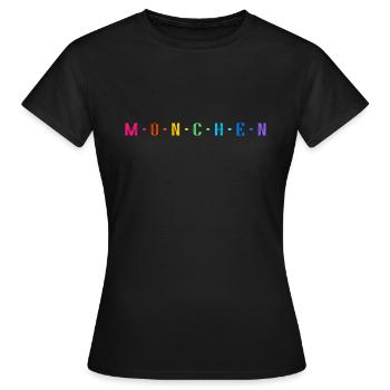 München Bayern - Frauen T-Shirt - Schwarz - Vorne - AI Model Female 172 dark (172cm)