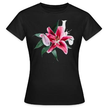 Orchidee Biodanza Blumenstrauss Tanz - Frauen T-Shirt - Schwarz - Vorne - AI Model Female 172 dark (172cm)