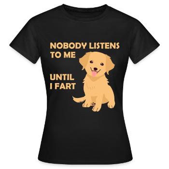Golden Retriever Golden Retriever-amoureux Golden - T-shirt Femme - noir - Devant - AI Model Female 172 dark (172cm)