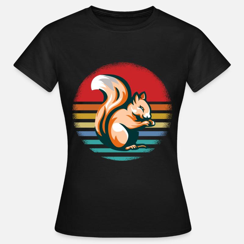 Eichhörnchen - Frauen T-Shirt - Schwarz