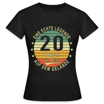 20 Jähriges Dienstjubiläum Arbeitsjubiläum - Frauen T-Shirt - Schwarz - Vorne - AI Model Female 172 dark (172cm)