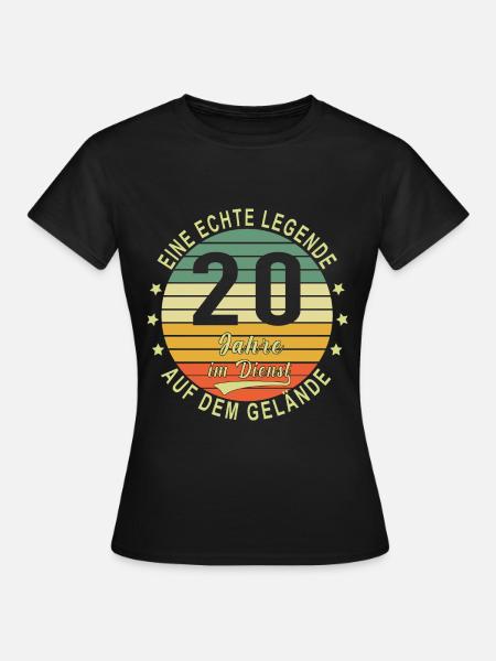 20 Jähriges Dienstjubiläum Arbeitsjubiläum - Frauen T-Shirt - Schwarz