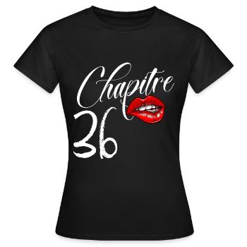 Chapitre 36 Anniversaire Glamour Femme 36 ans - T-shirt Femme - noir - Devant - AI Model Female 172 dark (172cm)