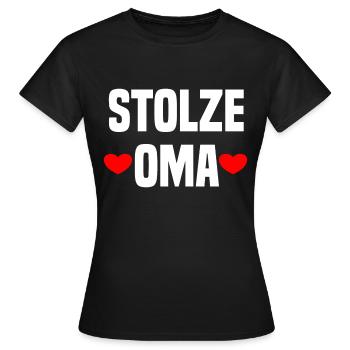 Stolze Oma - Frauen T-Shirt - Schwarz - Vorne - AI Model Female 172 dark (172cm)