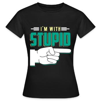 Funny quote - Women's T-Shirt - black - Front - AI Model Female 172 dark (172cm)