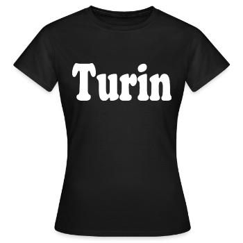 Turin - T-shirt Femme - noir - Devant - AI Model Female 172 dark (172cm)