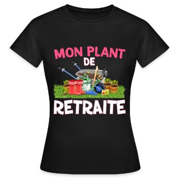 Femme Retraite Jardin Cadeau Maman Mamie - T-shirt Femme - noir - Devant - AI Model Female 172 dark (172cm)