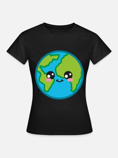 Welt Kawaii Süß - Frauen T-Shirt - Schwarz