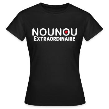 Nounou Extraordinaire Garde D'Enfants Cadeau - T-shirt Femme - noir - Devant - AI Model Female 172 dark (172cm)