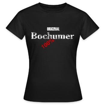 Original Bochumer 100% - Frauen T-Shirt - Schwarz - Vorne - AI Model Female 172 dark (172cm)
