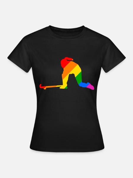 LGBTQ Feldhockeyspielerin - Frauen T-Shirt - Schwarz