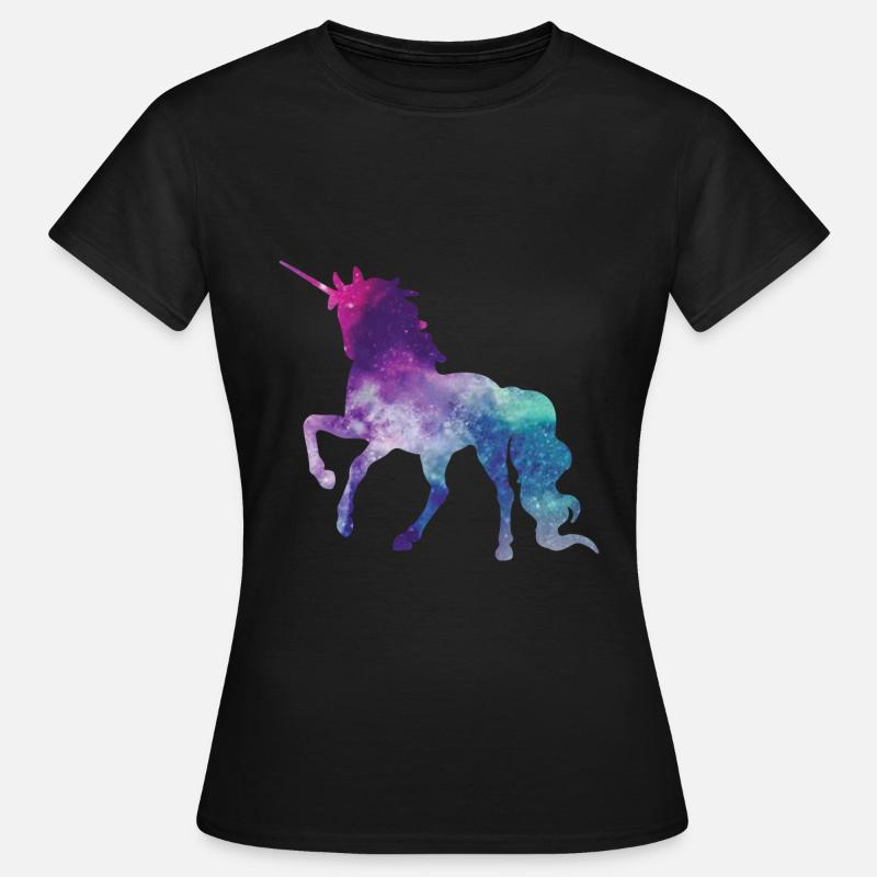 Einhorn, Einhörner, Ich liebe Einhörner - Frauen T-Shirt - Schwarz