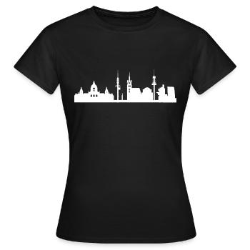 Hanovre - T-shirt Femme - noir - Devant - AI Model Female 172 dark (172cm)