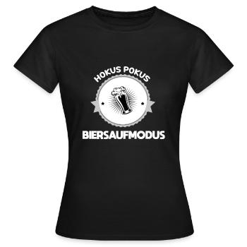 Biersaufmodus Bier Bierzelt Saufen - Frauen T-Shirt - Schwarz - Vorne - AI Model Female 172 dark (172cm)