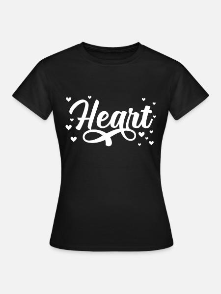 Heart - Frauen T-Shirt - Schwarz