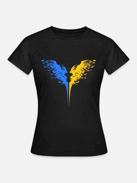 Ukraine Adler Fügel ukrainische Farben Slava - Frauen T-Shirt - Schwarz