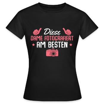 Fotografen Sprüche Beste Fotografin - Frauen T-Shirt - Schwarz - Vorne - AI Model Female 172 dark (172cm)