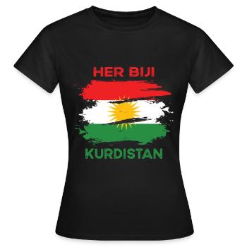 Kurdistan - Women's T-Shirt - black - Front - AI Model Female 172 dark (172cm)