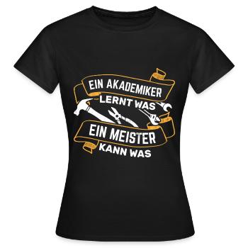 Handwerker Handwerk - Frauen T-Shirt - Schwarz - Vorne - AI Model Female 172 dark (172cm)