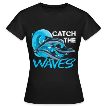 Delfin - T-shirt Femme - noir - Devant - AI Model Female 172 dark (172cm)