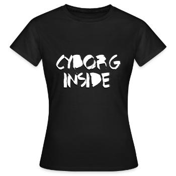 Cyborg White - Frauen T-Shirt - Schwarz - Vorne - AI Model Female 172 dark (172cm)