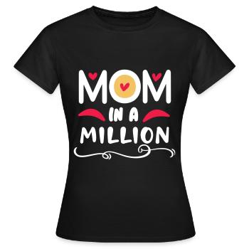 Maman dans un million - T-shirt Femme - noir - Devant - AI Model Female 172 dark (172cm)
