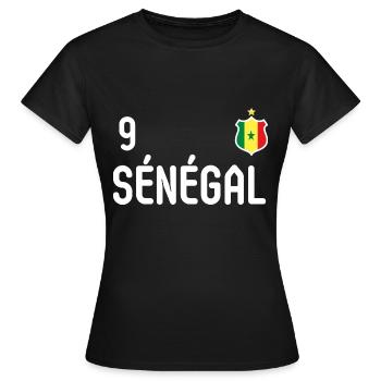 Senegal national team - Women's T-Shirt - black - Front - AI Model Female 172 dark (172cm)