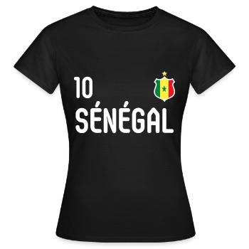 Senegal national team - Women's T-Shirt - black - Front - AI Model Female 172 dark (172cm)