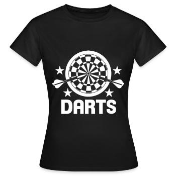 Le jeu de fléchettes - T-shirt Femme - noir - Devant - AI Model Female 172 dark (172cm)
