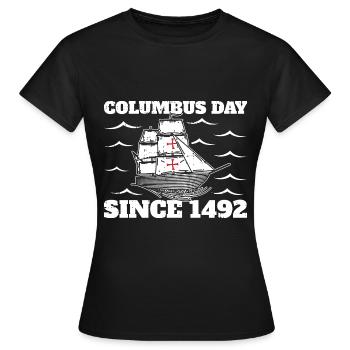 Christopher Columbus - Frauen T-Shirt - Schwarz - Vorne - AI Model Female 172 dark (172cm)