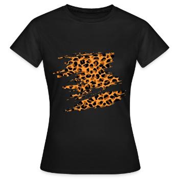 leopard - Women's T-Shirt - black - Front - AI Model Female 172 dark (172cm)