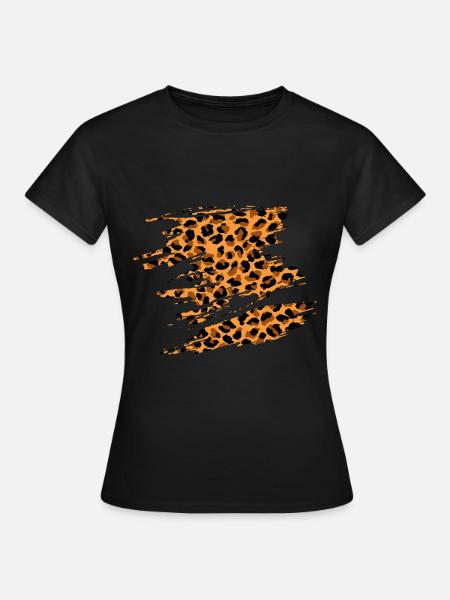 Leopard - Frauen T-Shirt - Schwarz