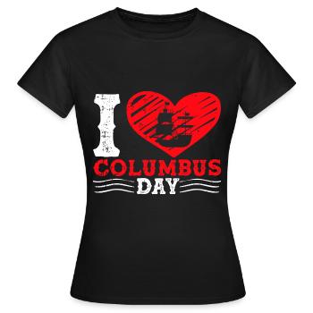 Christopher Columbus - Frauen T-Shirt - Schwarz - Vorne - AI Model Female 172 dark (172cm)
