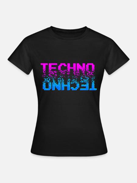 Techno Techno - Frauen T-Shirt - Schwarz