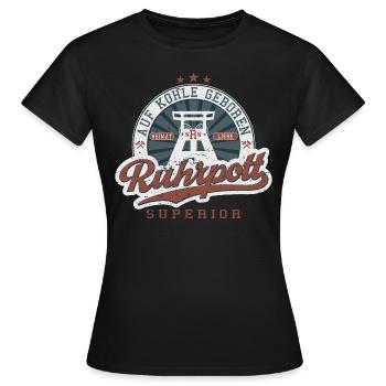 Ruhrpott Shirt - Frauen T-Shirt - Schwarz - Vorne - AI Model Female 172 dark (172cm)