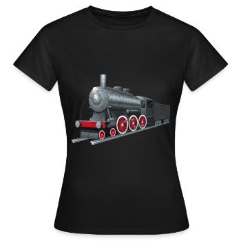 train - Women's T-Shirt - black - Front - AI Model Female 172 dark (172cm)