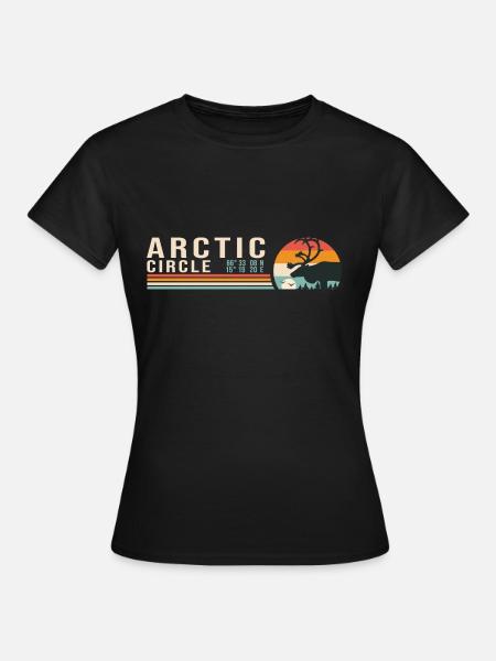 Polarkreis Arktisches Norwegen Geschenk Cool Travel - Frauen T-Shirt - Schwarz