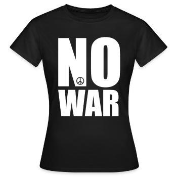 Pas de guerre, pas de paix, pas de guerre - T-shirt Femme - noir - Devant - AI Model Female 172 dark (172cm)