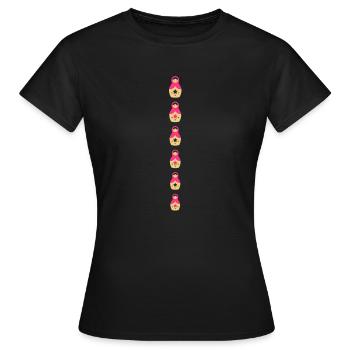 Matryoshka - Matryoshka - Doll - arm-2C series - Women's T-Shirt - black - Front - AI Model Female 172 dark (172cm)