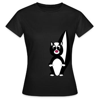 L’écureuil puant - T-shirt Femme - noir - Devant - AI Model Female 172 dark (172cm)