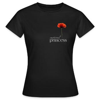 Coquelicot de "princesse émotionnelle" - T-shirt Femme - noir - Devant - AI Model Female 172 dark (172cm)