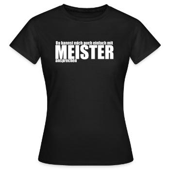 master - Women's T-Shirt - black - Front - AI Model Female 172 dark (172cm)