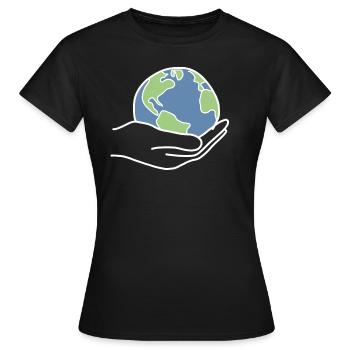 Climate protection Climate change - Women's T-Shirt - black - Front - AI Model Female 172 dark (172cm)