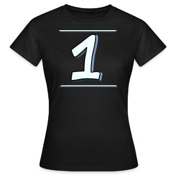 Eins Team - Frauen T-Shirt - Schwarz - Vorne - AI Model Female 172 dark (172cm)