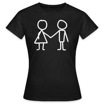 Liebespaar Liebe - Frauen T-Shirt - Schwarz - Vorne - AI Model Female 172 dark (172cm)