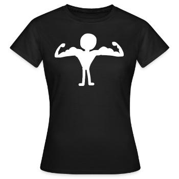 Homme fort - T-shirt Femme - noir - Devant - AI Model Female 172 dark (172cm)