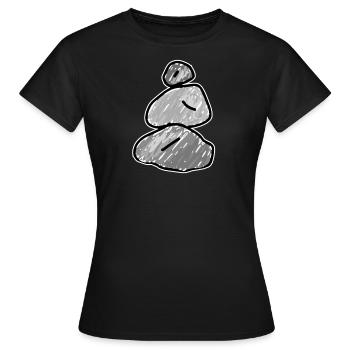 Pierres - T-shirt Femme - noir - Devant - AI Model Female 172 dark (172cm)